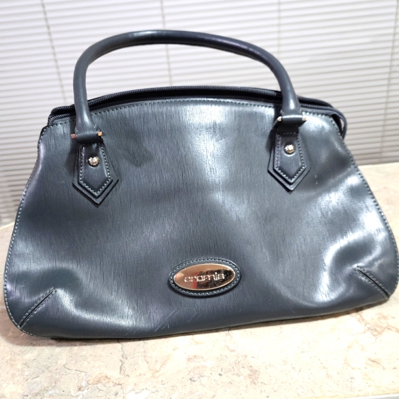 CROMIA | Italian Leather Shoulder Bag in Grey - Picture 1 of 11